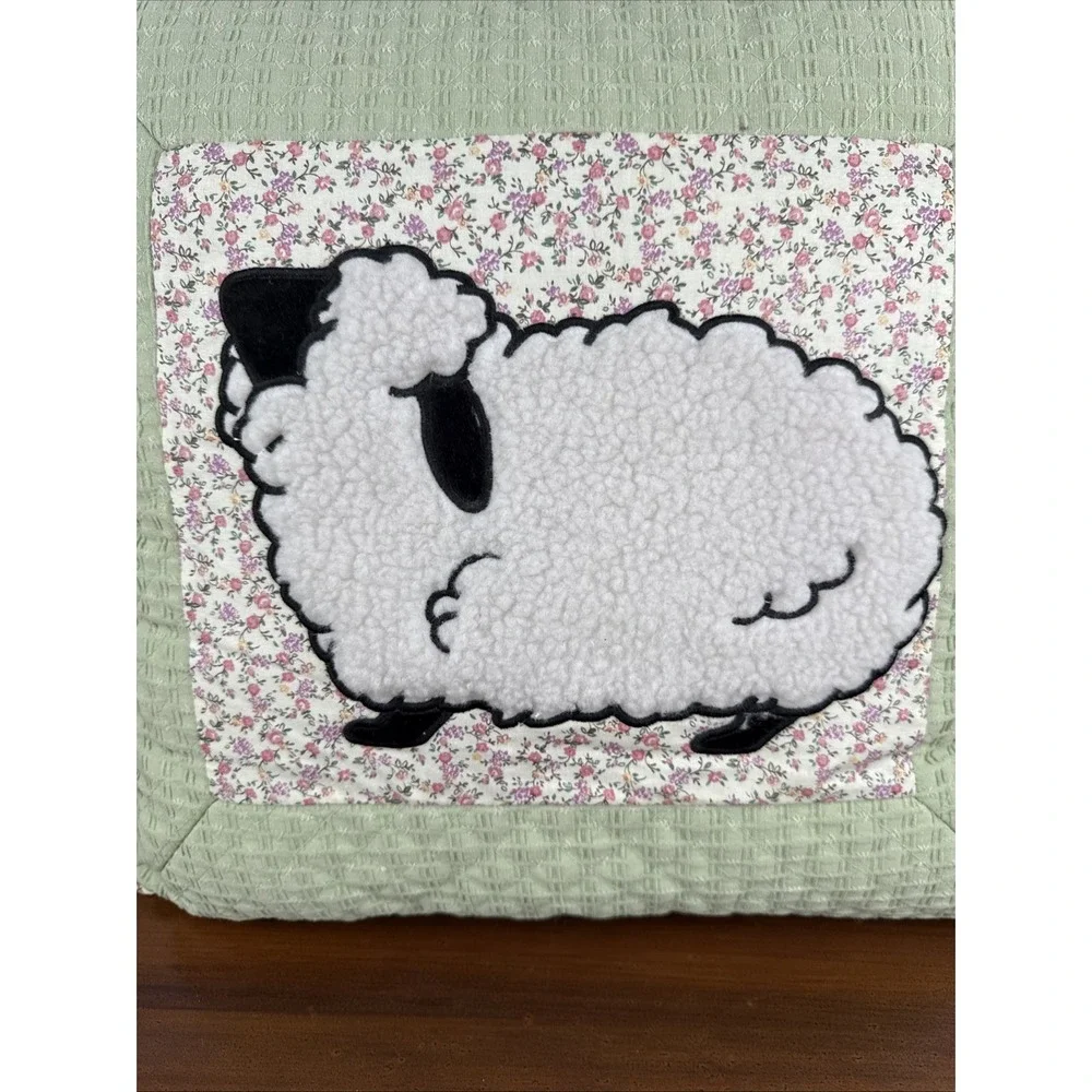 Vintage Boyds Home Collection Vintage Quilted Lamb Pillow Shabby Chic Cottage‎